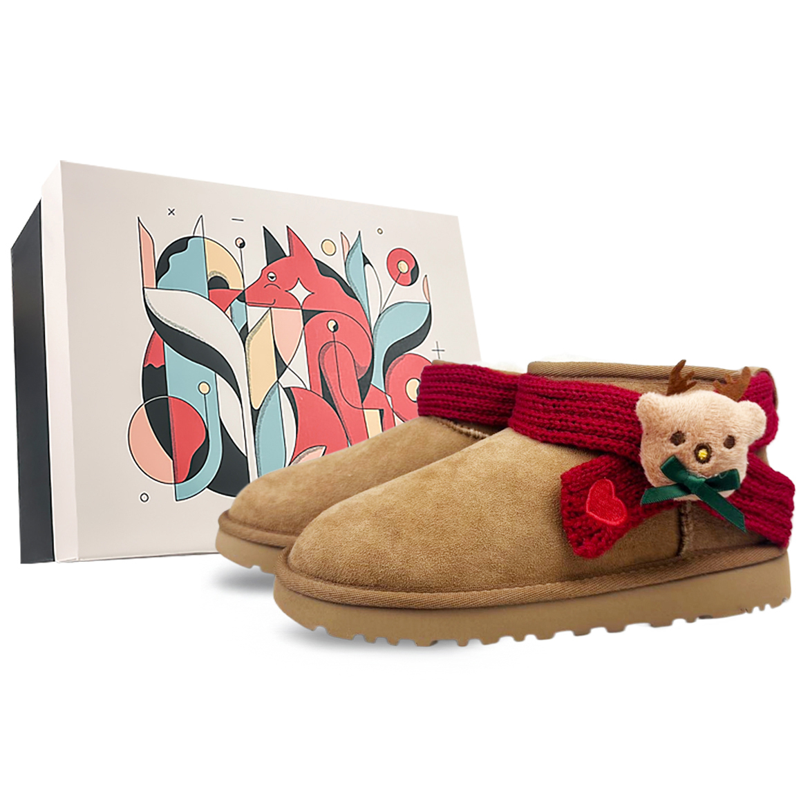 Ботинки Ugg Women's Classic Ultra Mini, каштановый/Малая Медведица/box