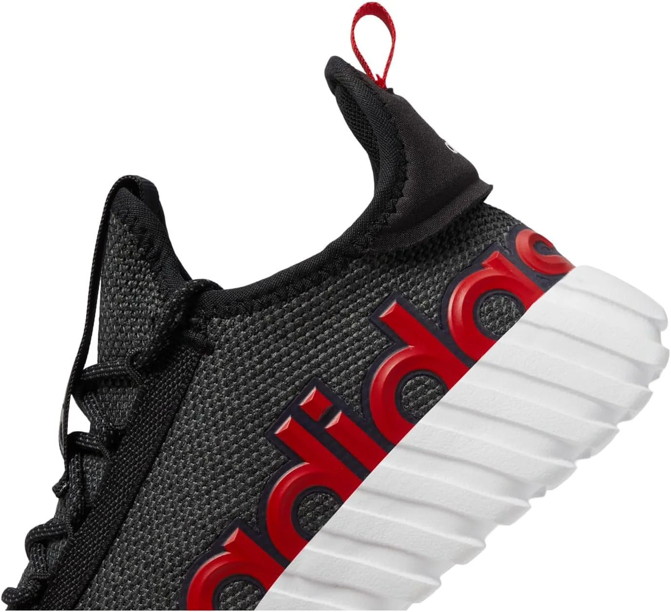 Кроссовки Adidas Kids Boys Kaptir 3.0 на шнуровке для мальчиков, повседневные - черные, черно-белый — фото 4