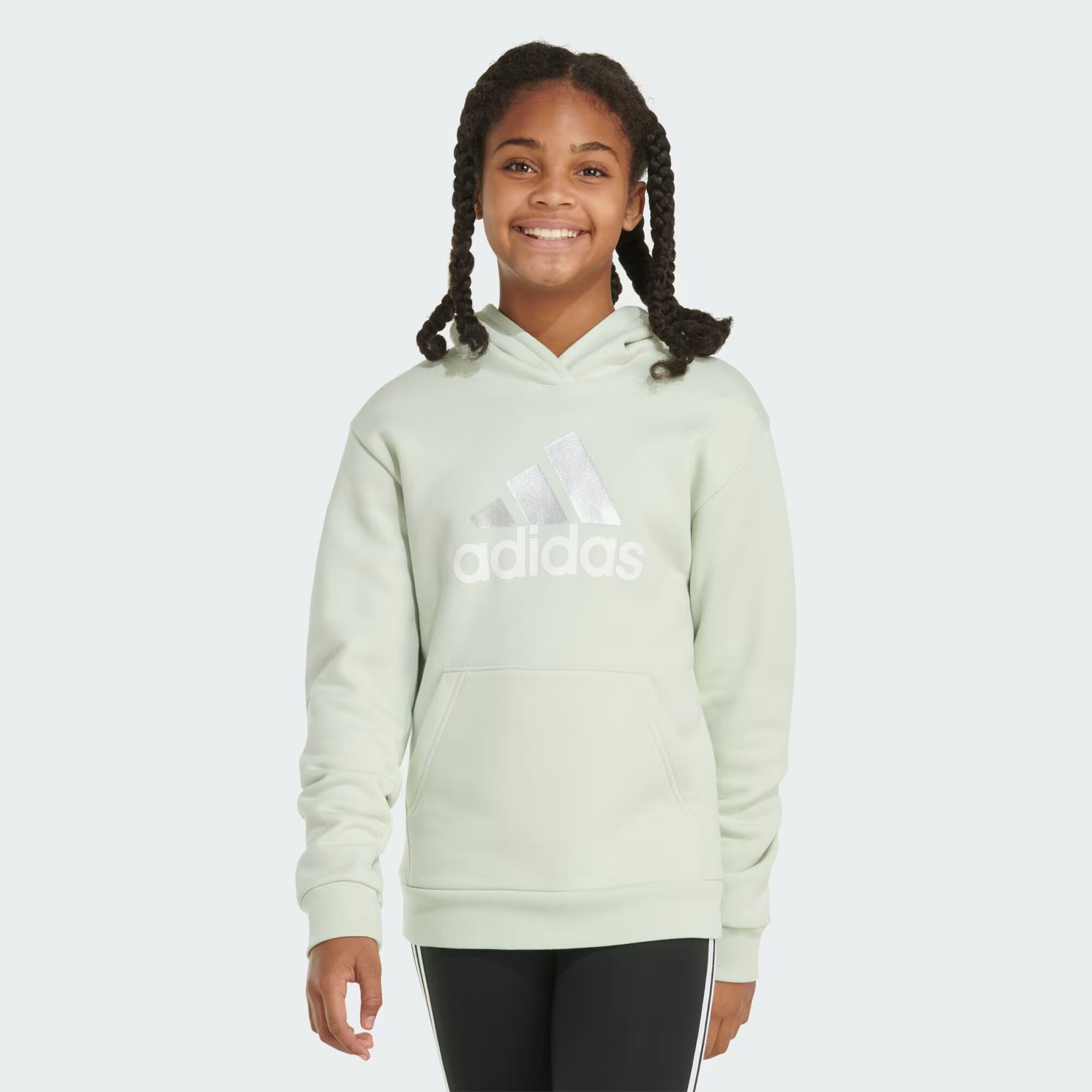 

Толстовка с длинным рукавом Essential с графическим принтом Adidas, цвет Linen Green