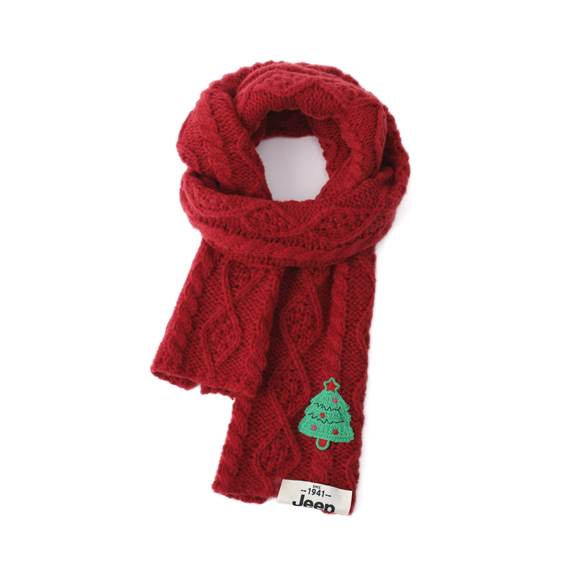 

Jeep Плед из плюшевой пряжи унисекс, Christmas Tree Red