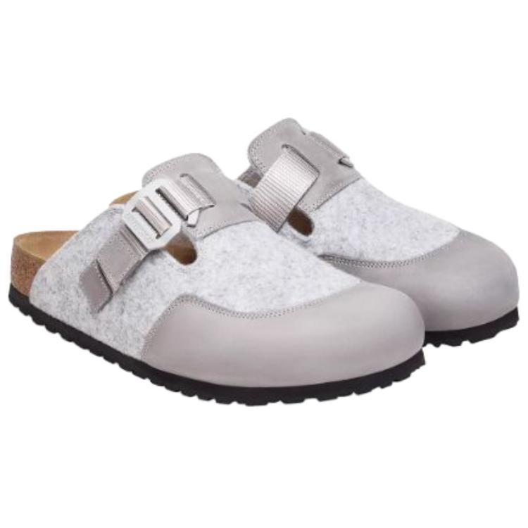 Birkenstock Бостонские туфли мужские лайм-серые Regular Loose Fit — фото 4