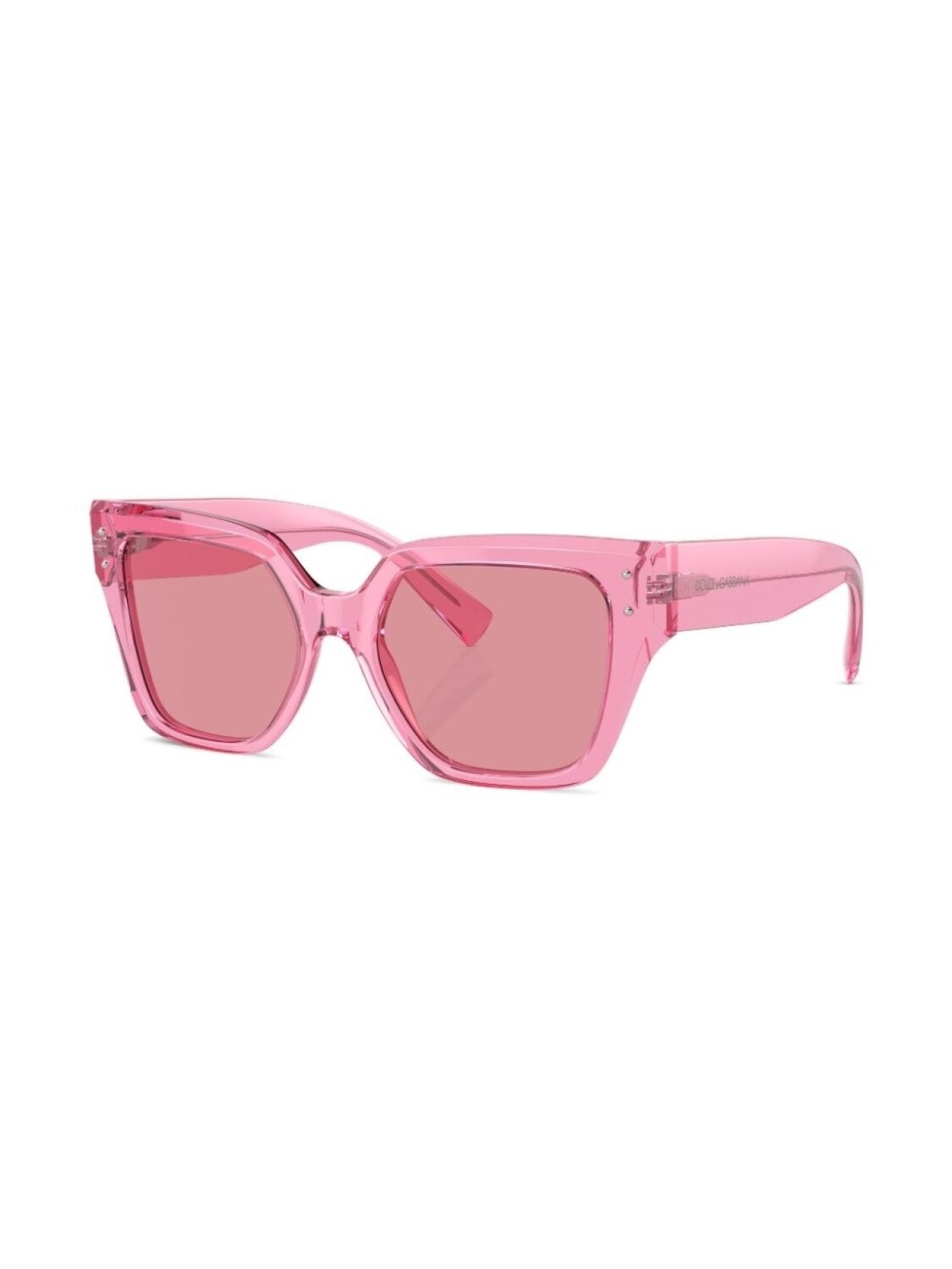

Солнцезащитные очки в прозрачной квадратной оправе Dolce & Gabbana Eyewear, розовый
