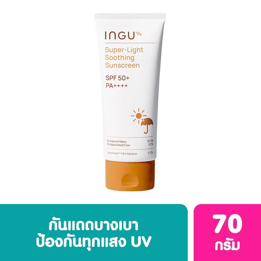 

INGU Суперлегкий успокаивающий солнцезащитный крем SPF 50+ PA++++ 70 г, White