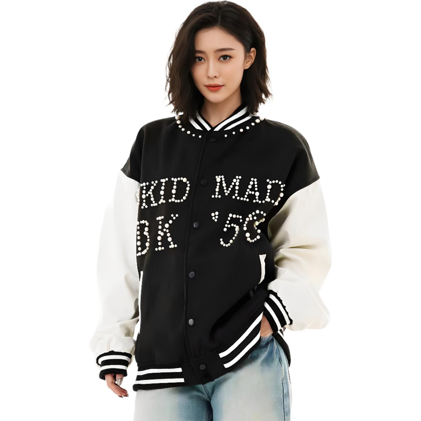 

Бейсбольная куртка Unisex NEVER RULE, черный