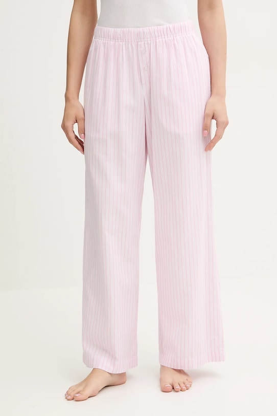 

Хлопковые пижамные брюки Hollister Co., розовый