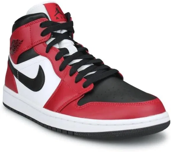Мужские кроссовки Jordan Air 1 Mid Hi-Top NIKE, Gym Red — фото 3