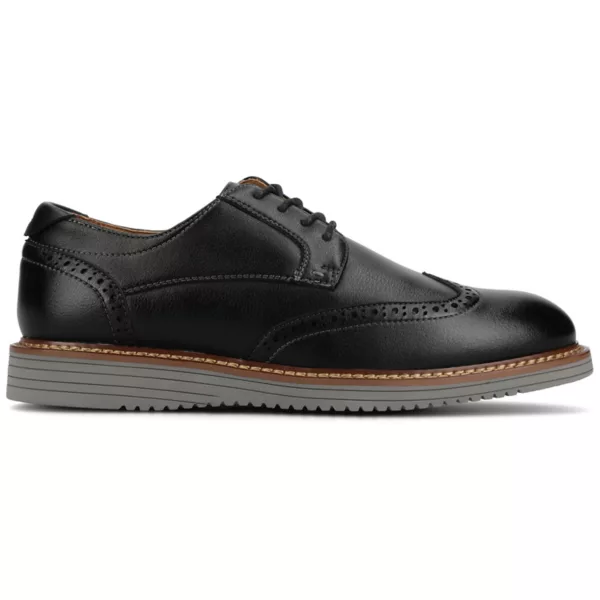 Мужские повседневные гибридные туфли Lorenzo Comfort Wingtip с гибкими носками Vance, черный — фото 3