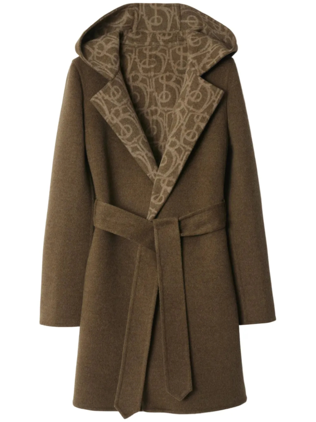

Burberry пальто с капюшоном, коричневый