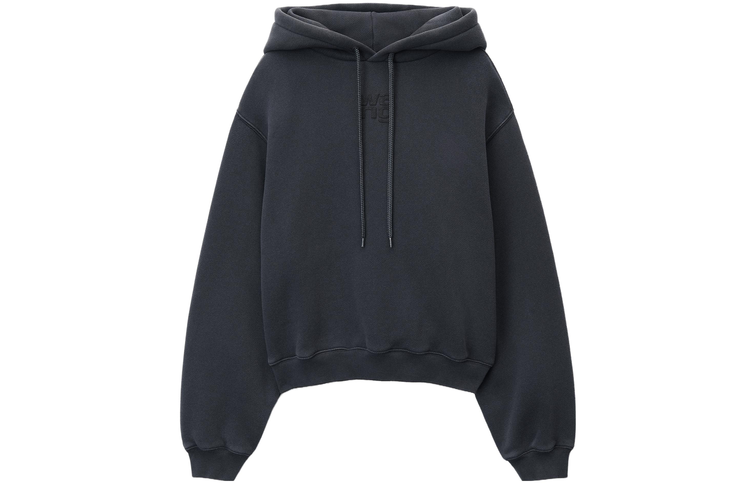 Толстовка с логотипом на шнурке Alexander Wang, темно-серый — фото 2