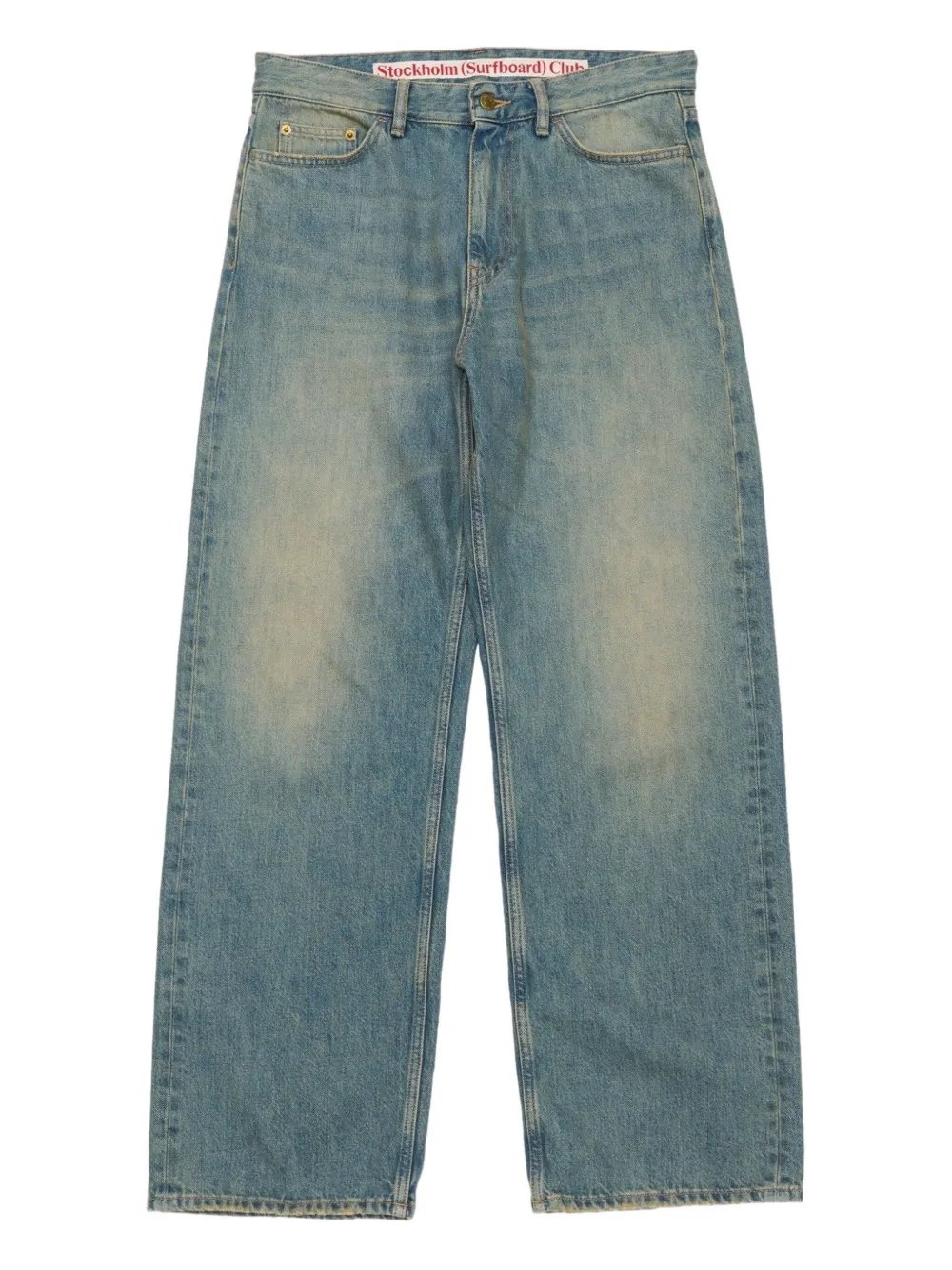 

Джинсы с вышивкой Stockholm Surfboard Club, синий