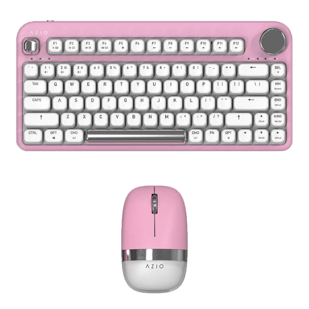 

Комплект беспроводной клавиатуры и мыши AZIO IZO (розовый)