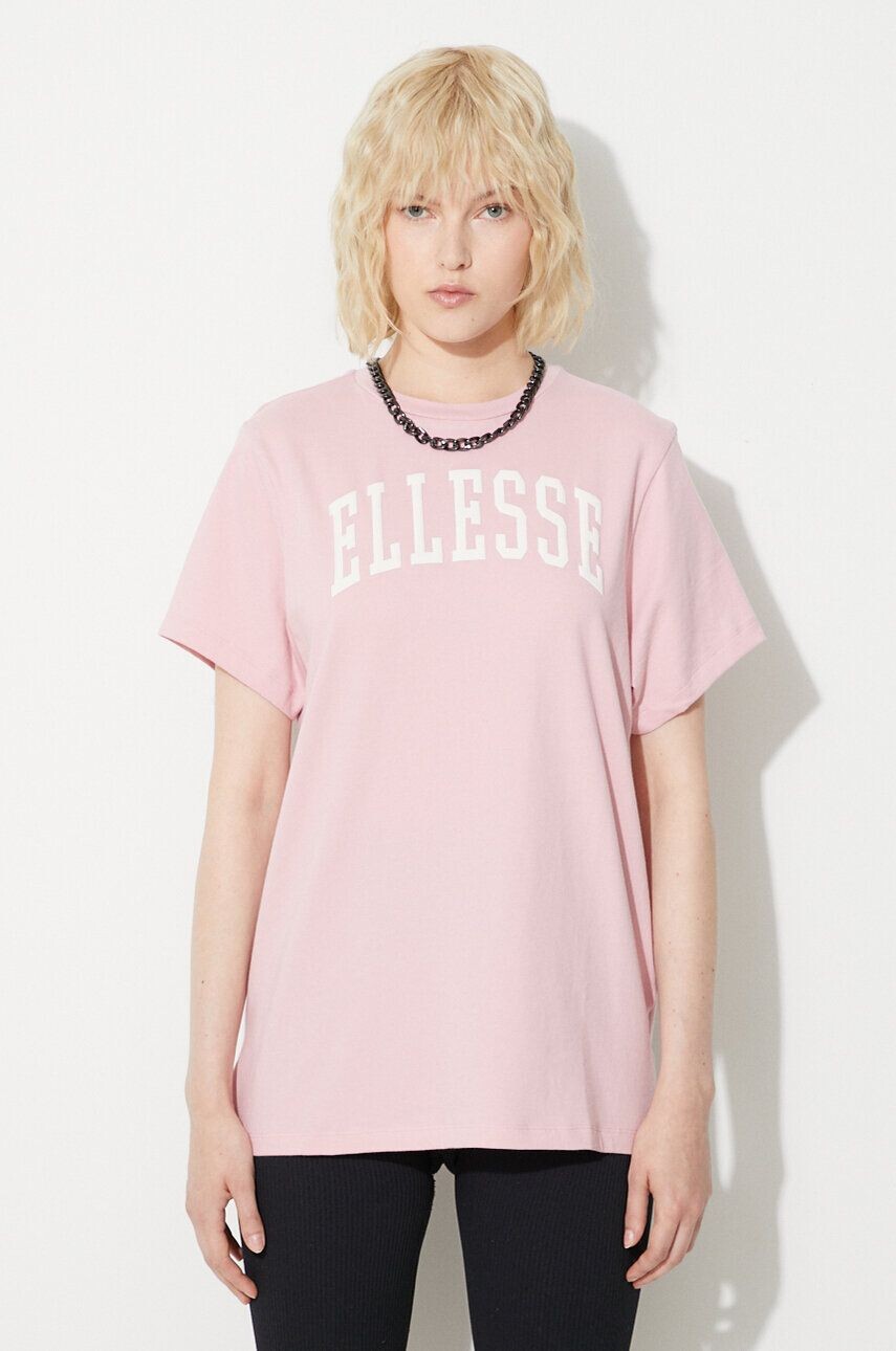 

Хлопковая футболка Ellesse, розовый