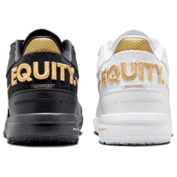 Nike Zoom LeBron Nxxt Gen Ampd Ep 'Equity' Чёрный Белый Золотой — фото 4