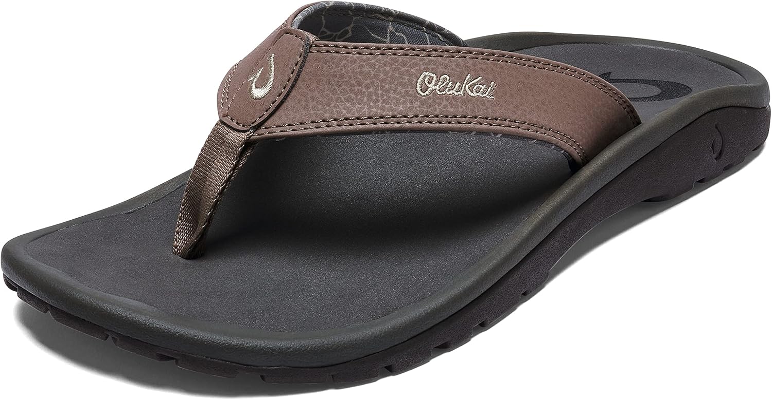Мужские пляжные сандалии OLUKAI Ohana, водонепроницаемые шлепанцы, поддержка свода стопы и комфортная посадка, легкие и прочные, улучшенное сцепление и устойчивость