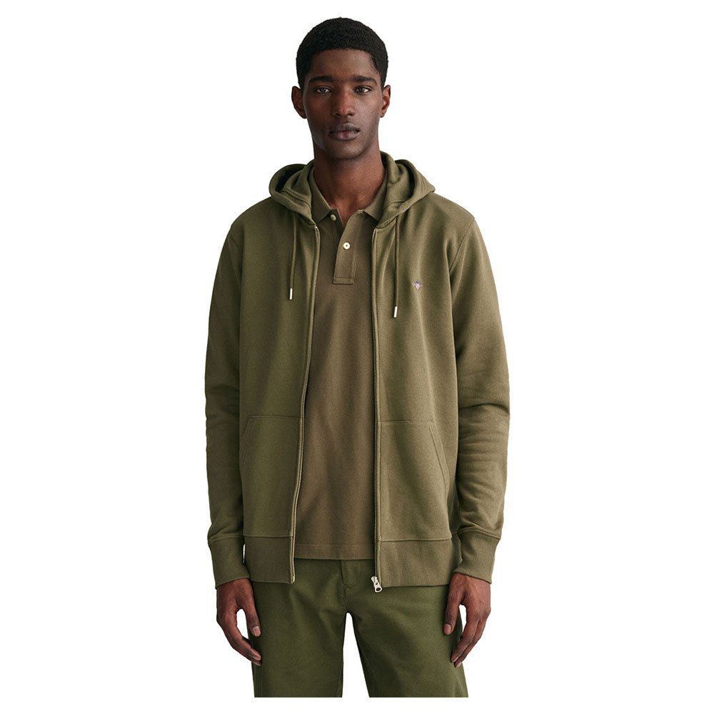 

Толстовка Gant Reg Shield Full Zip, зеленый