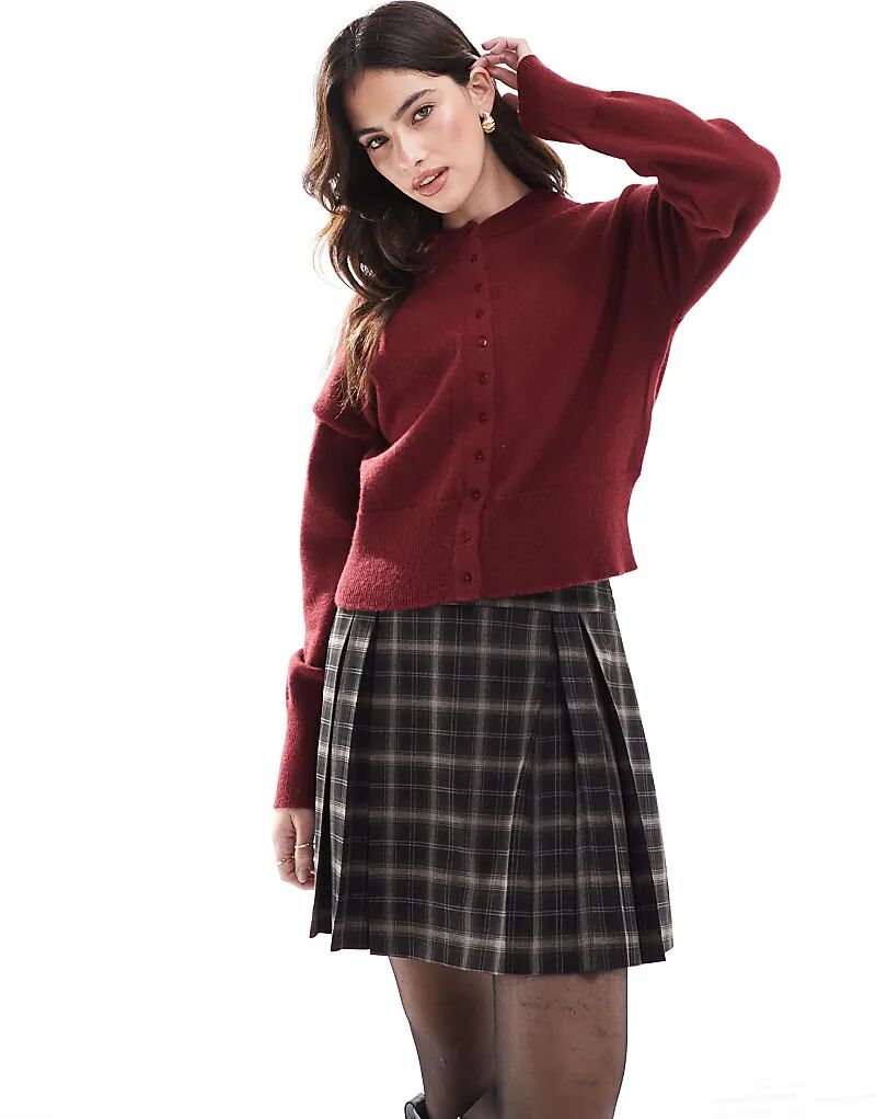 

Плиссированная мини-юбка в клетку ASOS DESIGN