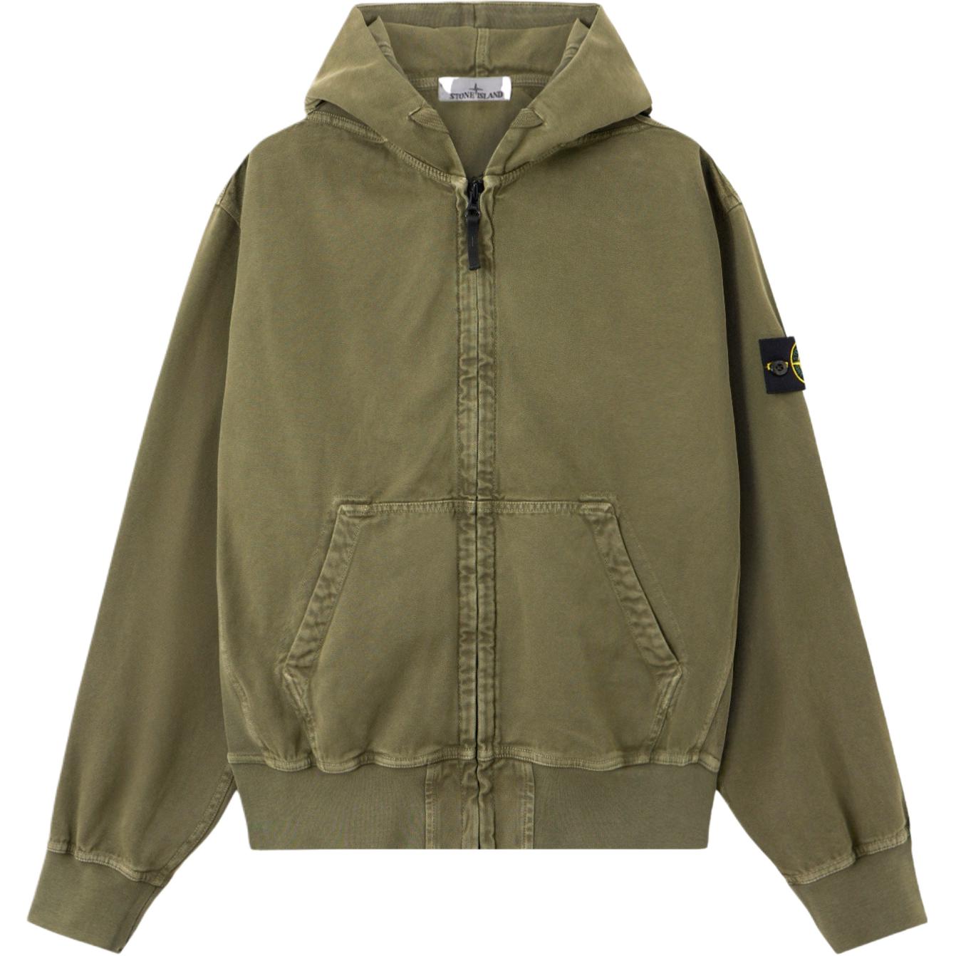 

STONE ISLAND Худи на молнии, Green