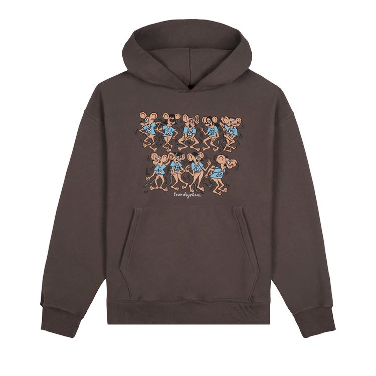 

Худи Brain Dead Rat Dance Soundsystem Hoodie 'Grey', серый
