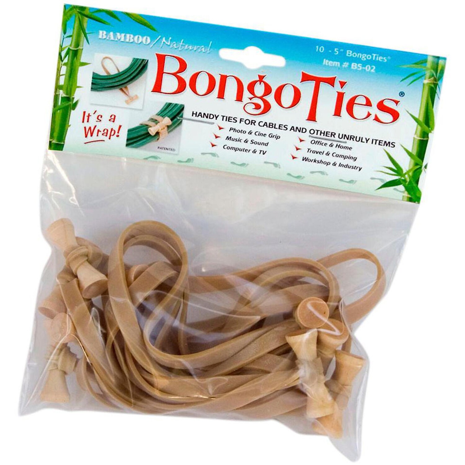 

Универсальные бинты для галстуков BongoTies из бамбука и натурального каучука