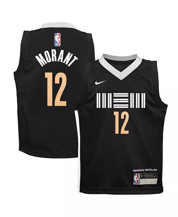 

Джерси Ja Morant Black Memphis Grizzlies 2023/24 Toddler Boys Реплика Swingman - City Edition Nike, черный
