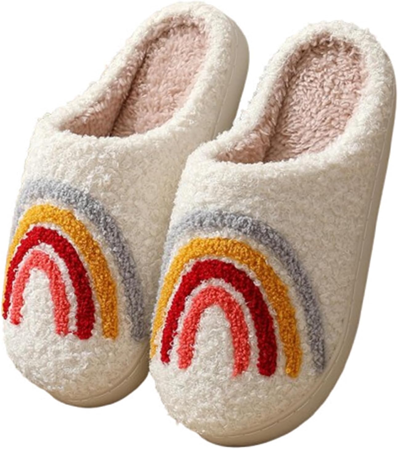 

Женские и мужские домашние плюшевые тапочки для спальни на День святого Валентина с эффектом памяти, мягкие, пушистые, удобные, теплые, на скользящей подошве, для дома, пара тапочек (44/45 EU, Любовь) Znel, Rainbow 44/45 EU