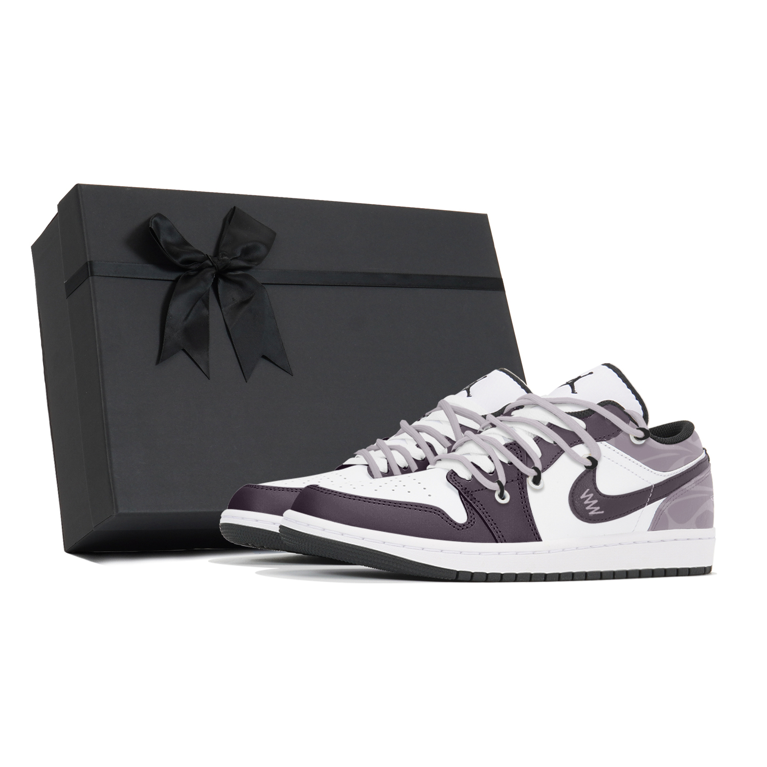 

Jordan Air 1 Low Grape Bubble Устойчивые к истиранию низкие баскетбольные кроссовки Мужские Фиолетовые