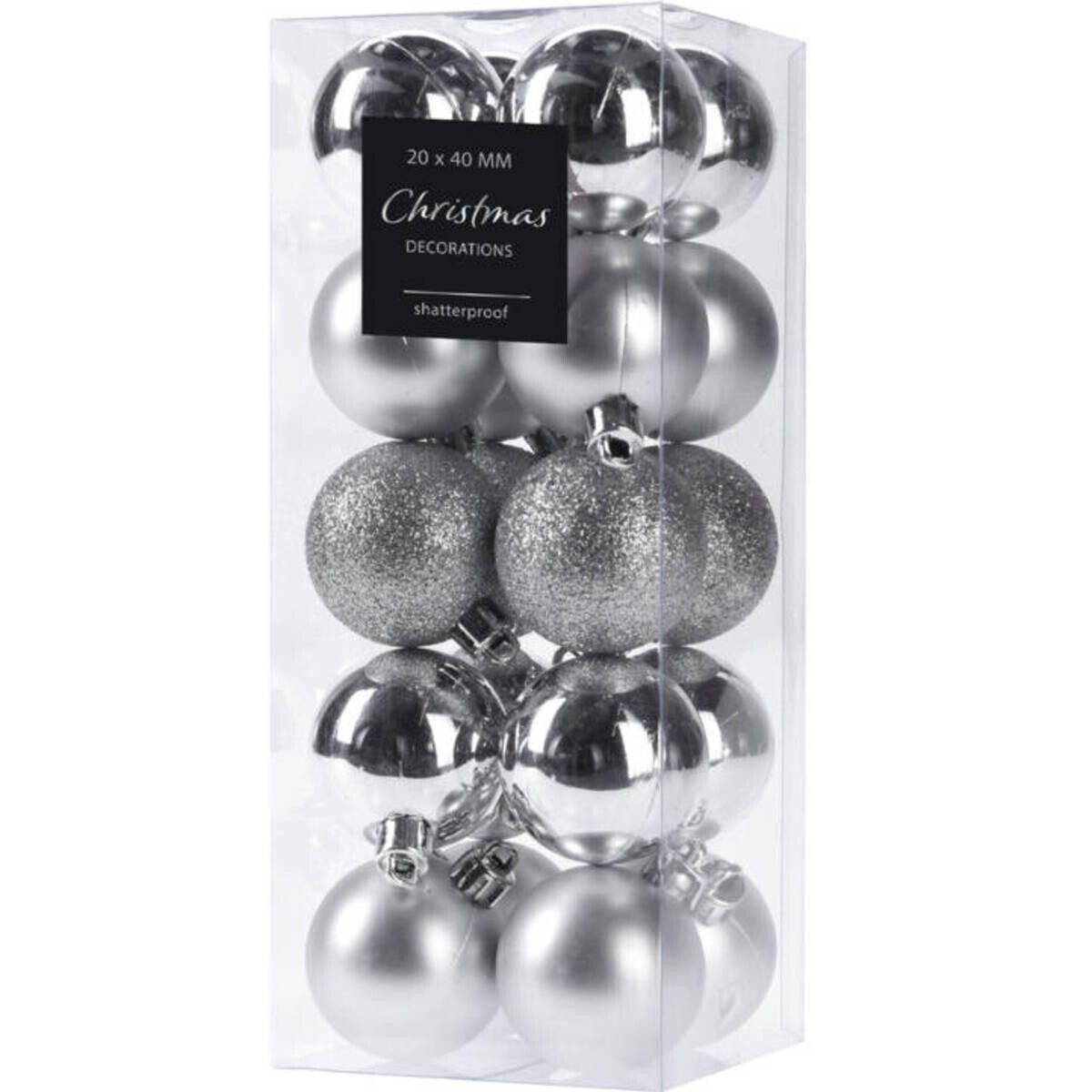 

Рождественские шары Home Styling Collection, 7,8x19,5x7,8 см, серебристый