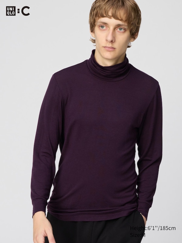 

Водолазка HEATTECH Extra Warm с добавлением кашемира Uniqlo, 79 dark purple