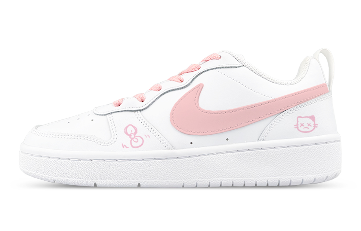 

Детские скейтерские кроссовки Court Borough для младших школьников Nike, белый/розовый