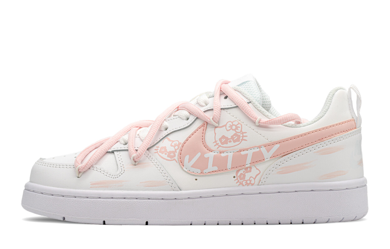 

Кроссовки Nike Court Borough Skateboard Shoes Women's Low-Top White Pink, Белый, Кроссовки Nike Court Borough Skateboard Shoes Women's Low-Top White Pink