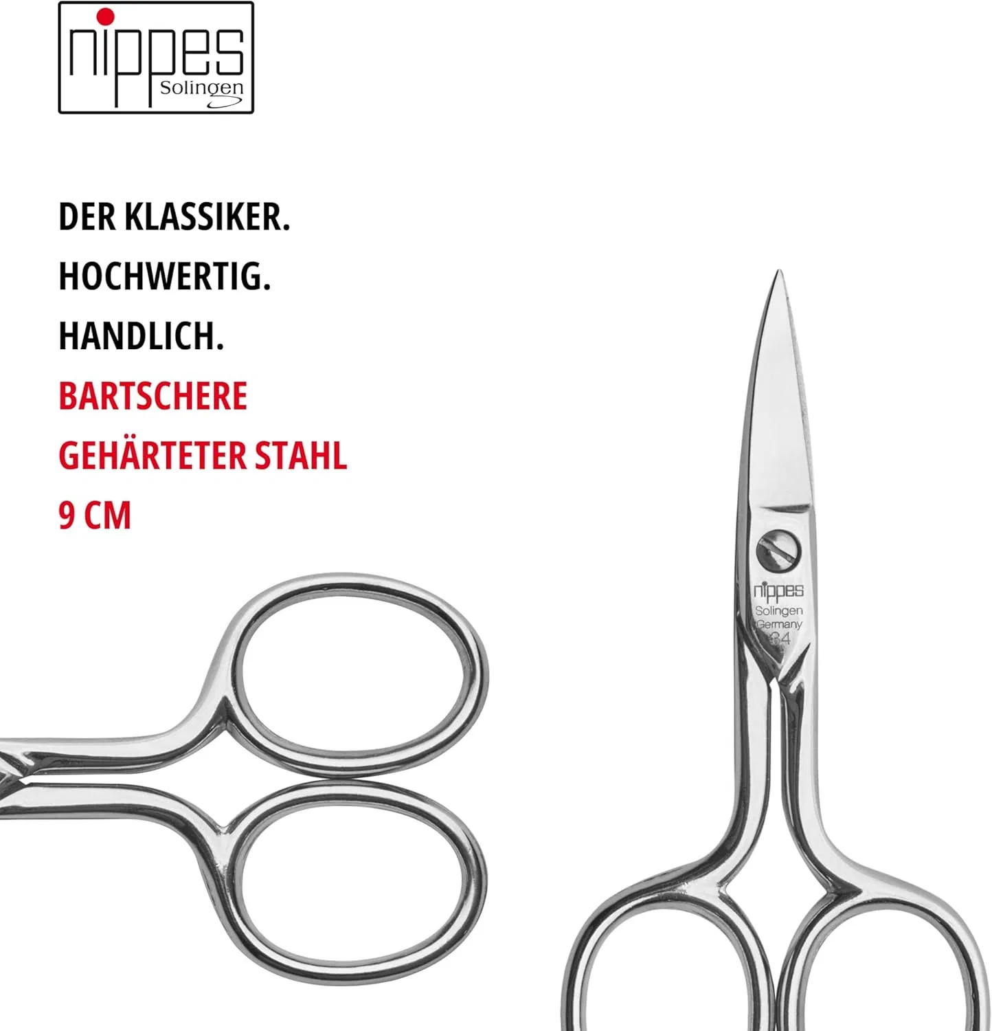 Профессиональные маникюрные ножницы Nippes Solingen из никелированной стали 9 см Nippes Solingen — фото 2