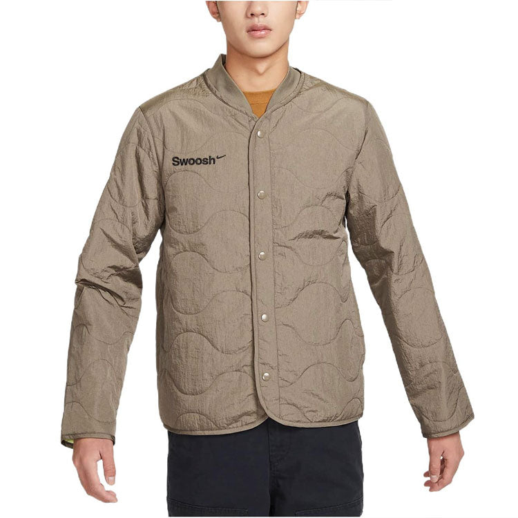 Куртка Nike NSW swoosh padded jacket 'Brown' FB1909-031, коричневый — фото 3