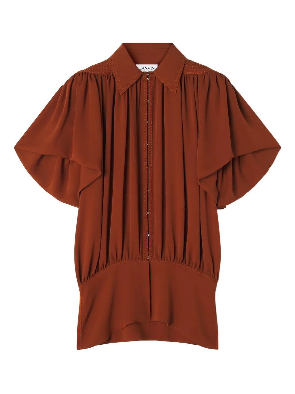 

Топ с объемными рукавами Lanvin, оранжевый