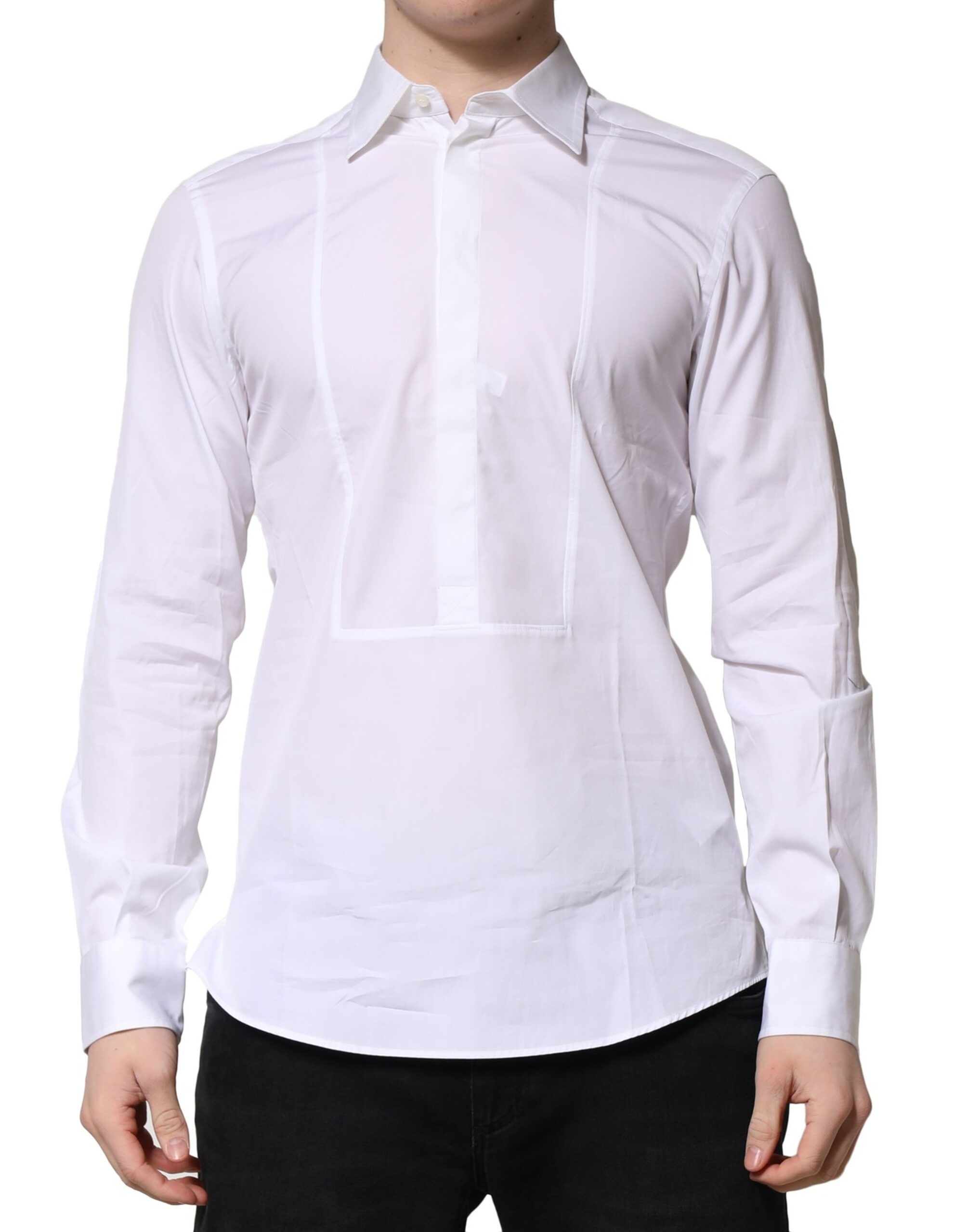 

Белая рубашка из поплина и хлопка для мужчин Dolce & Gabbana, White