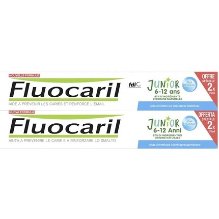 

Зубная паста Junior Bubble Gel, 75 мл, 2 шт. Fluocaril