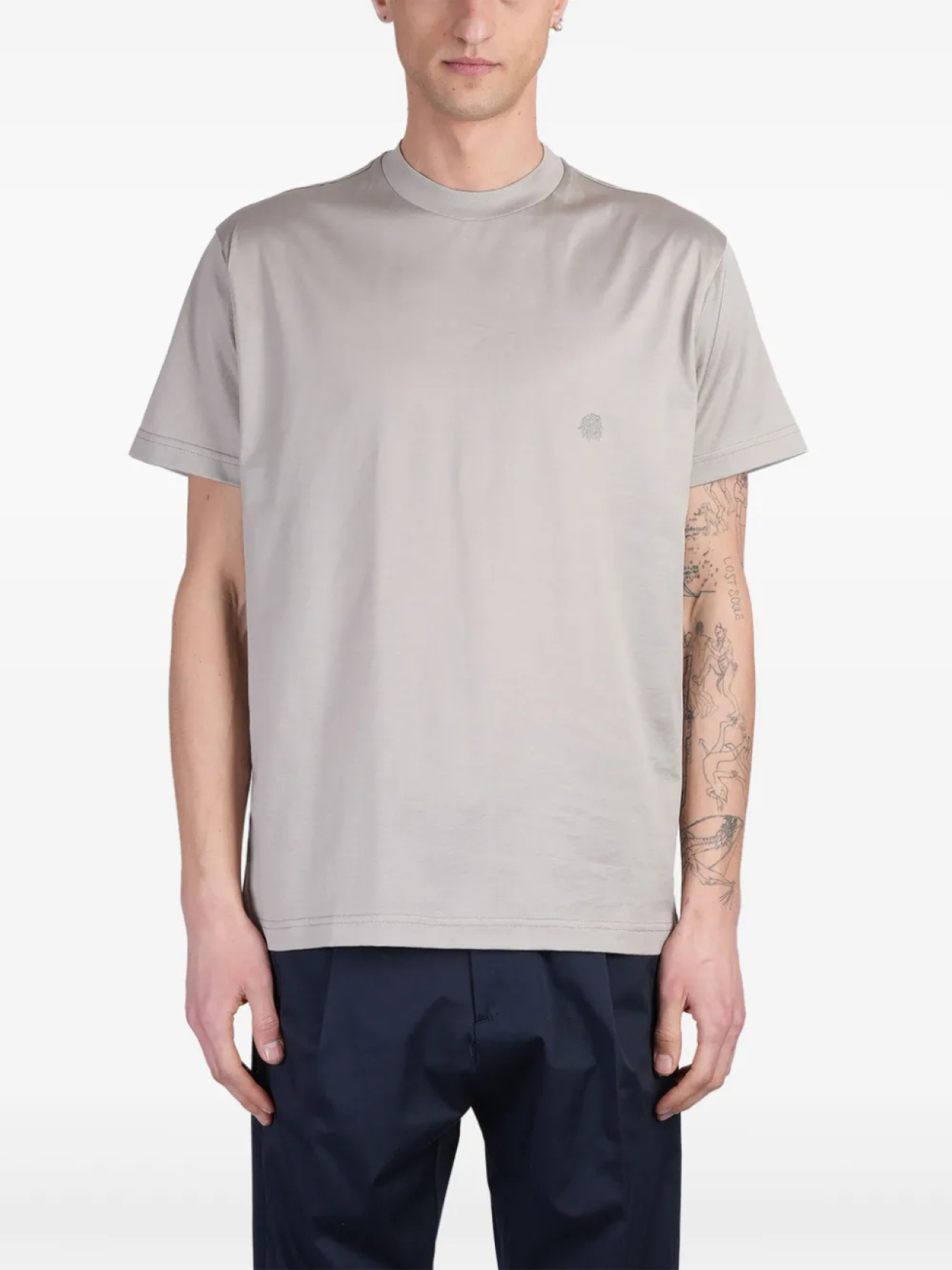 

Футболка из хлопка Low Brand, серый