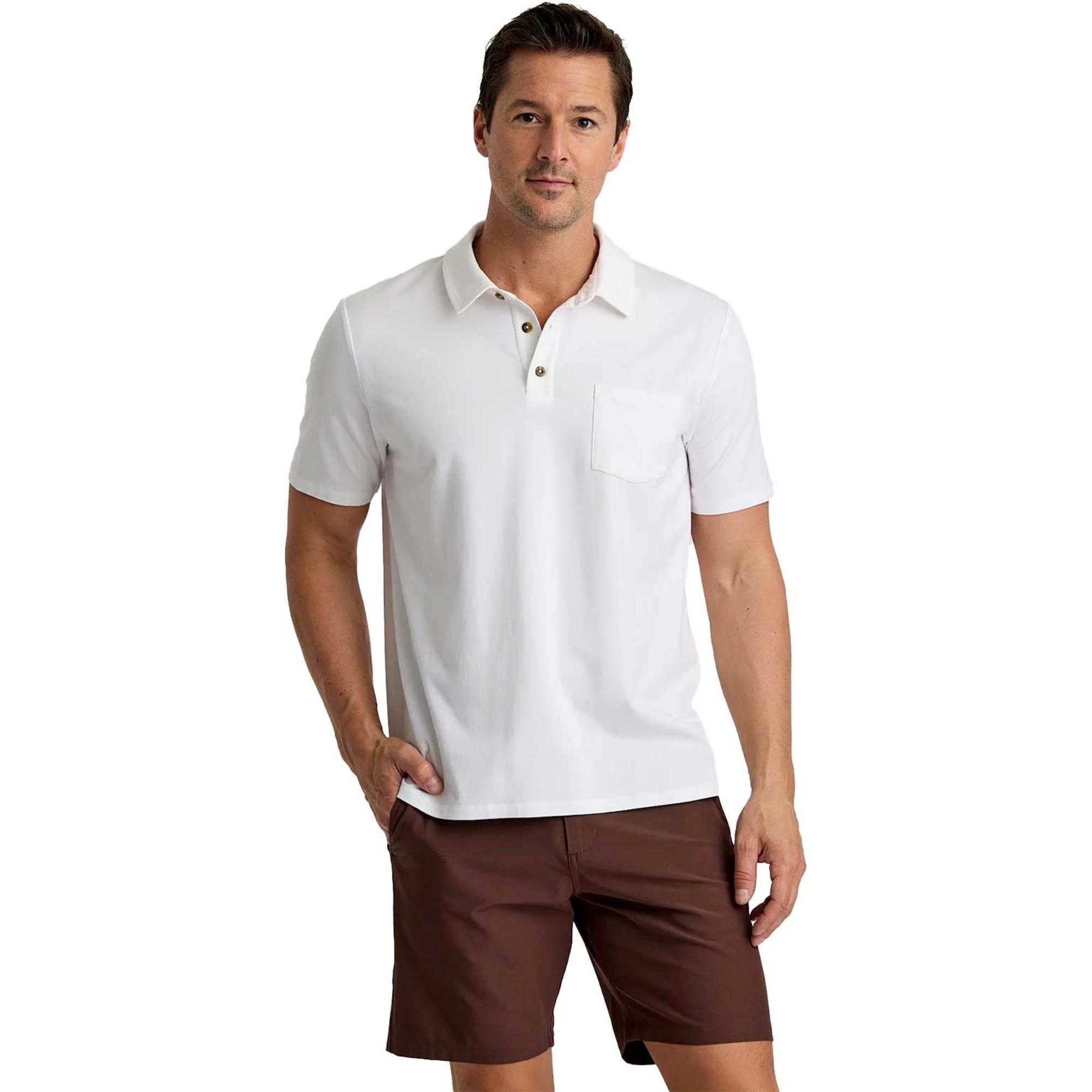 

Мужская рубашка поло Bamboo Current Free Fly, Bright White