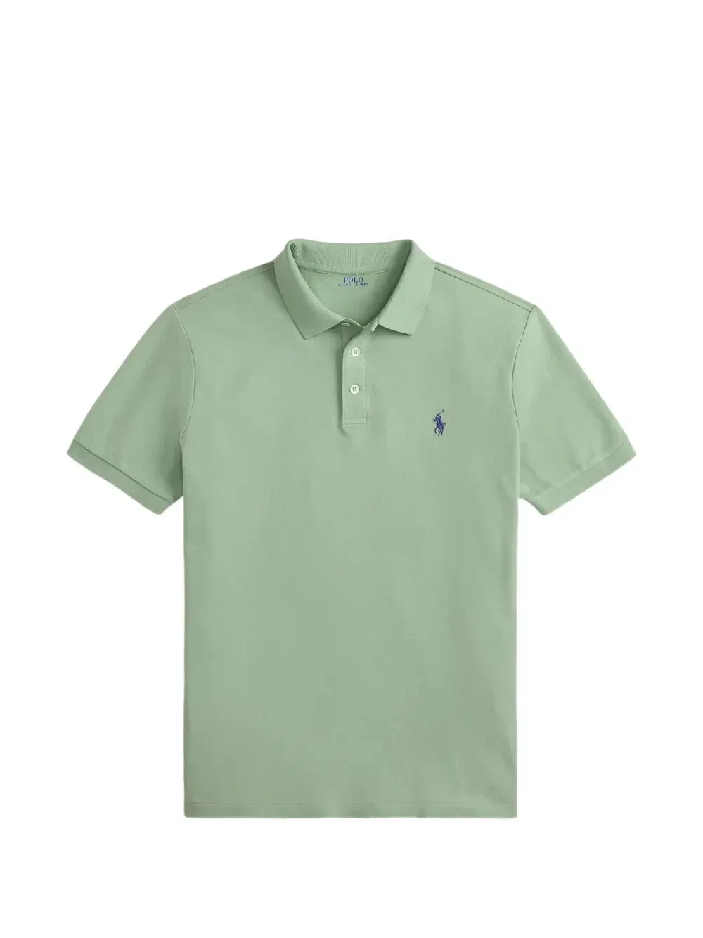 Рубашка-поло из хлопка с вышивкой пони POLO RALPH LAUREN, зеленый