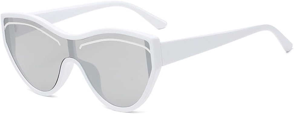 

Солнцезащитные очки «кошачий глаз» для женщин, винтажные, большие, классические, ретро, ​​с защитой от УФ-излучения UV400 для использования на открытом воздухе MTZJH, White