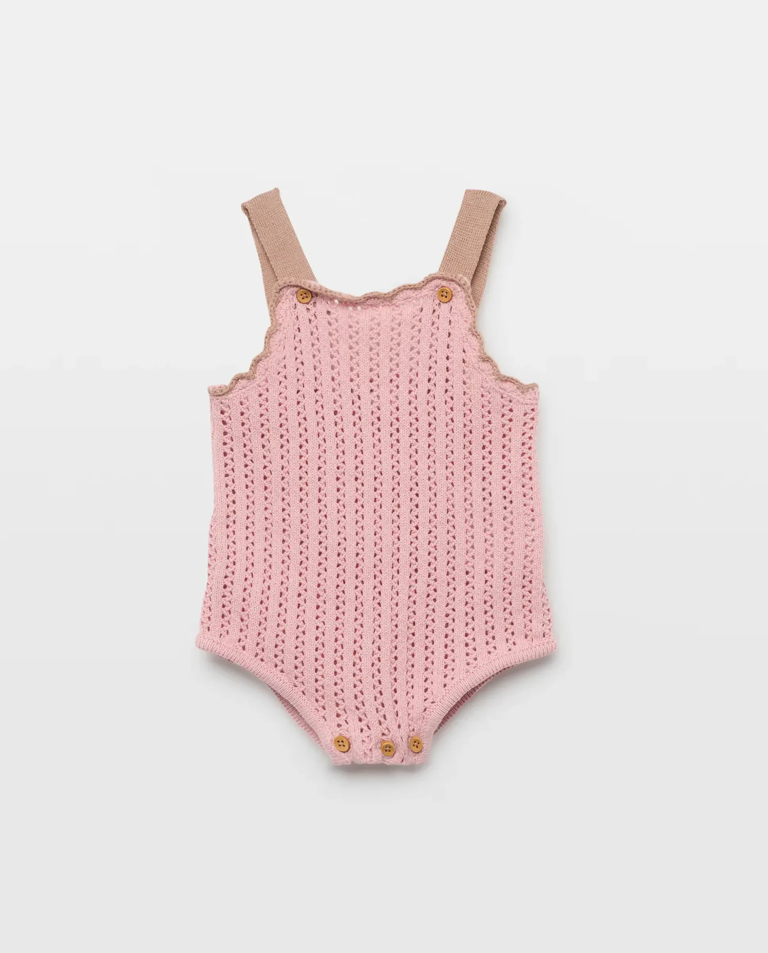 Вязаный цельный комбинезон для младенца Baby El Corte Inglés, розовый