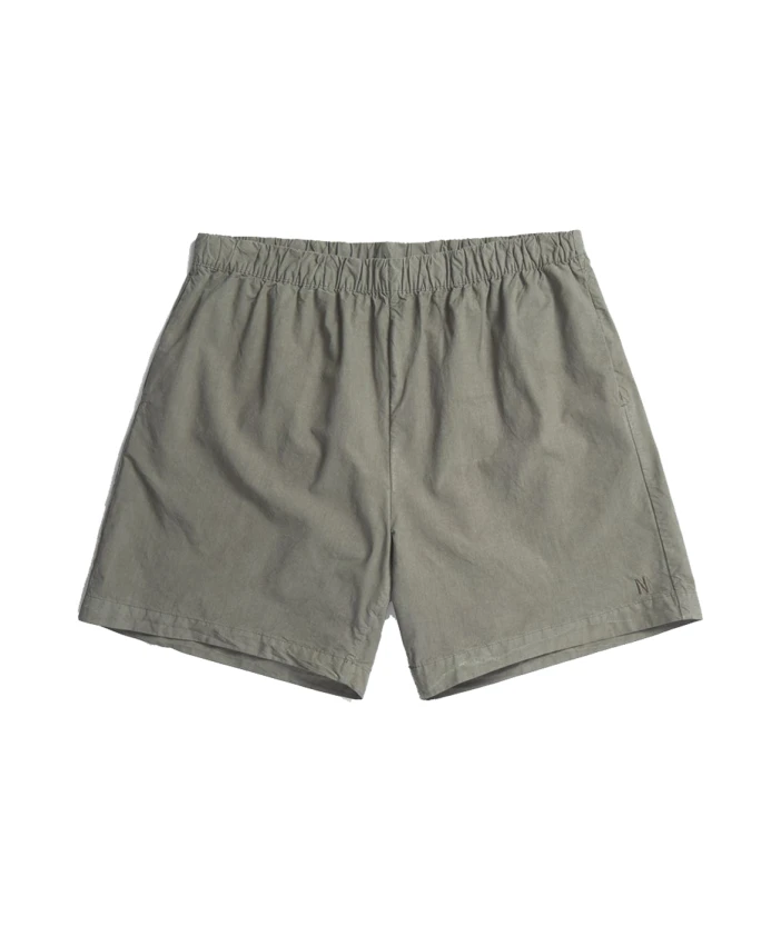 

Хлопковые шорты цвета хаки с эластичным поясом Norse Projects, зеленый