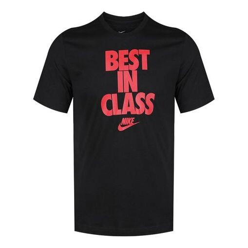 

Футболка men's sportswear pure cotton short sleeve black t-shirt Nike, черный