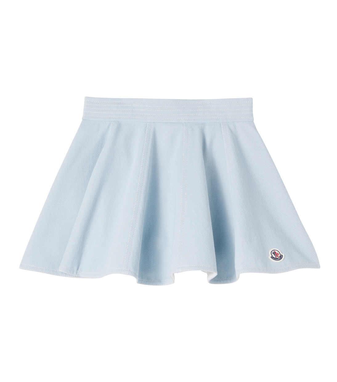 

Джинговая мини-юбка Moncler Enfant, светло-синий