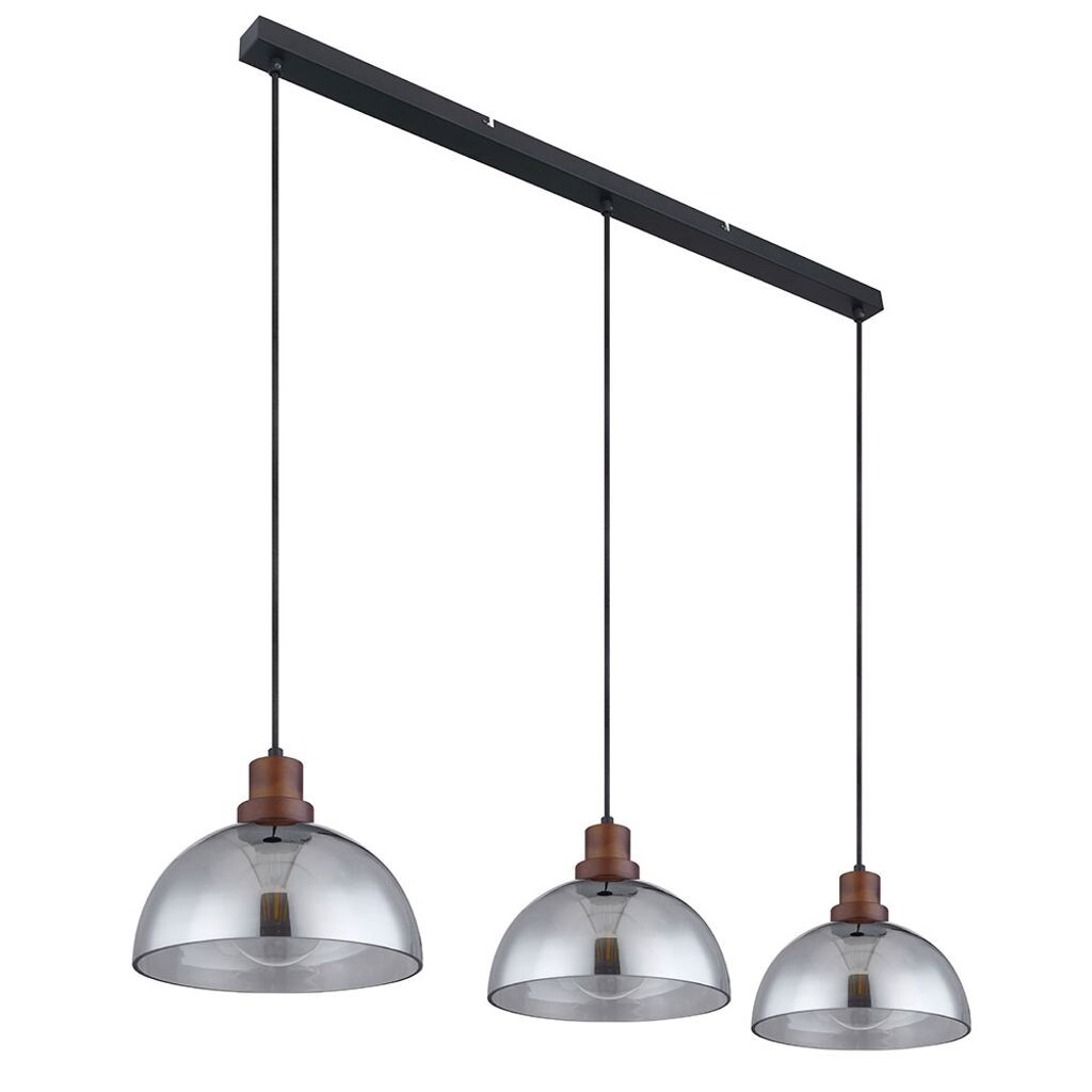 

Подвесной светильник RGB, дерево, регулируемый по высоте, дымчатый, H 120см etc-shop, черный
