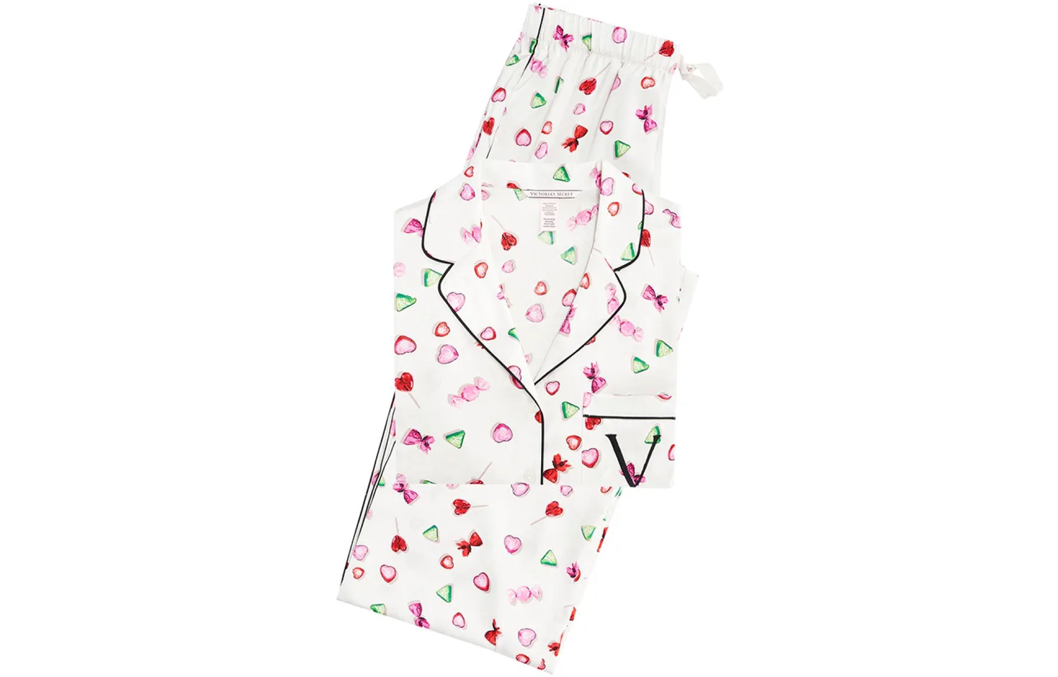 Victoria's Secret Сатиновый длинный комплект пижамы для женщин белый candy