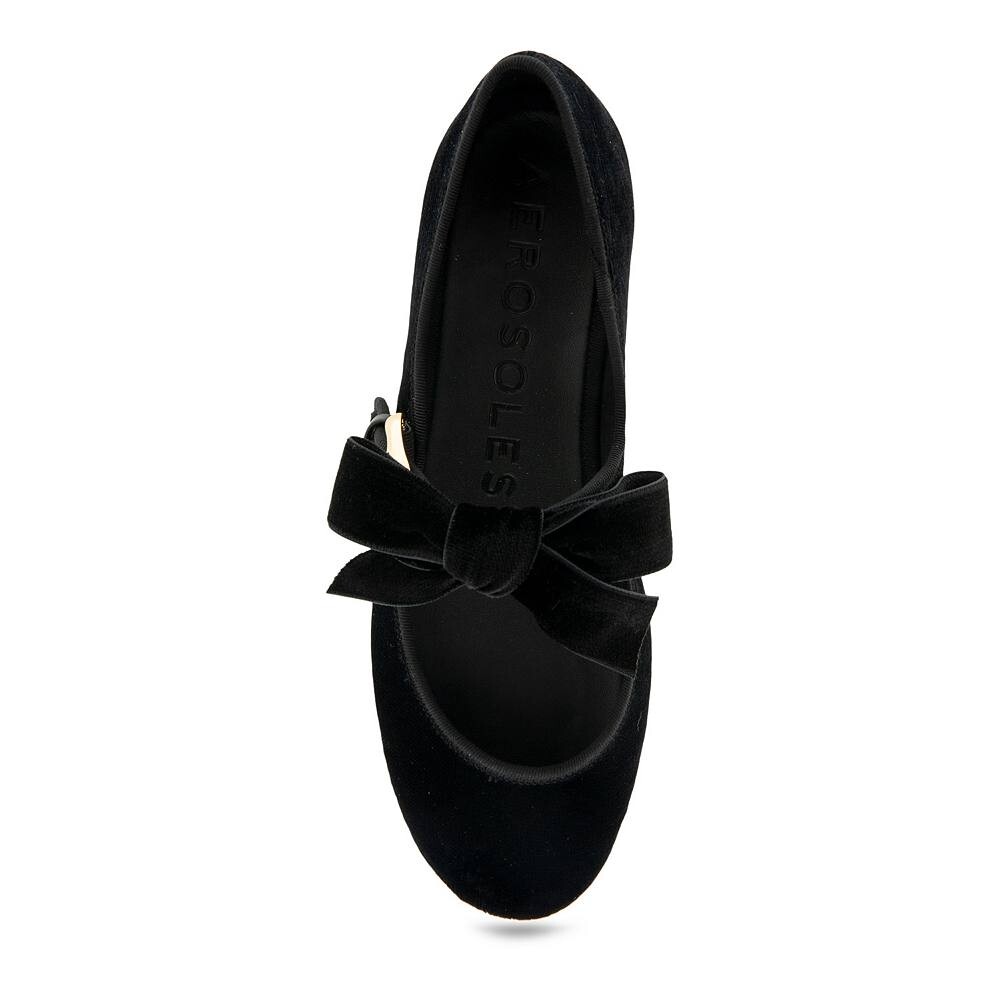 Аэрозоли Poppy Женские туфли на плоской подошве Mary Jane Aerosoles, цвет Black Satin Fabric Cry — фото 4
