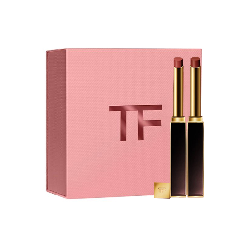 TOM FORD Ультратонкая трубочка помады Double Pink Box атласный блеск легко растушевывается 0,9г*2 — фото 4
