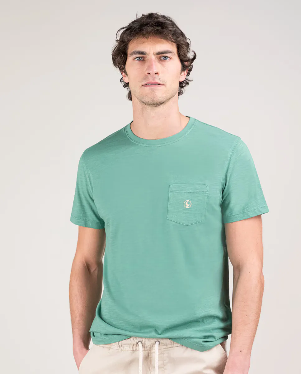 

Мужская футболка Garment Dyed с карманом El Ganso, зеленый