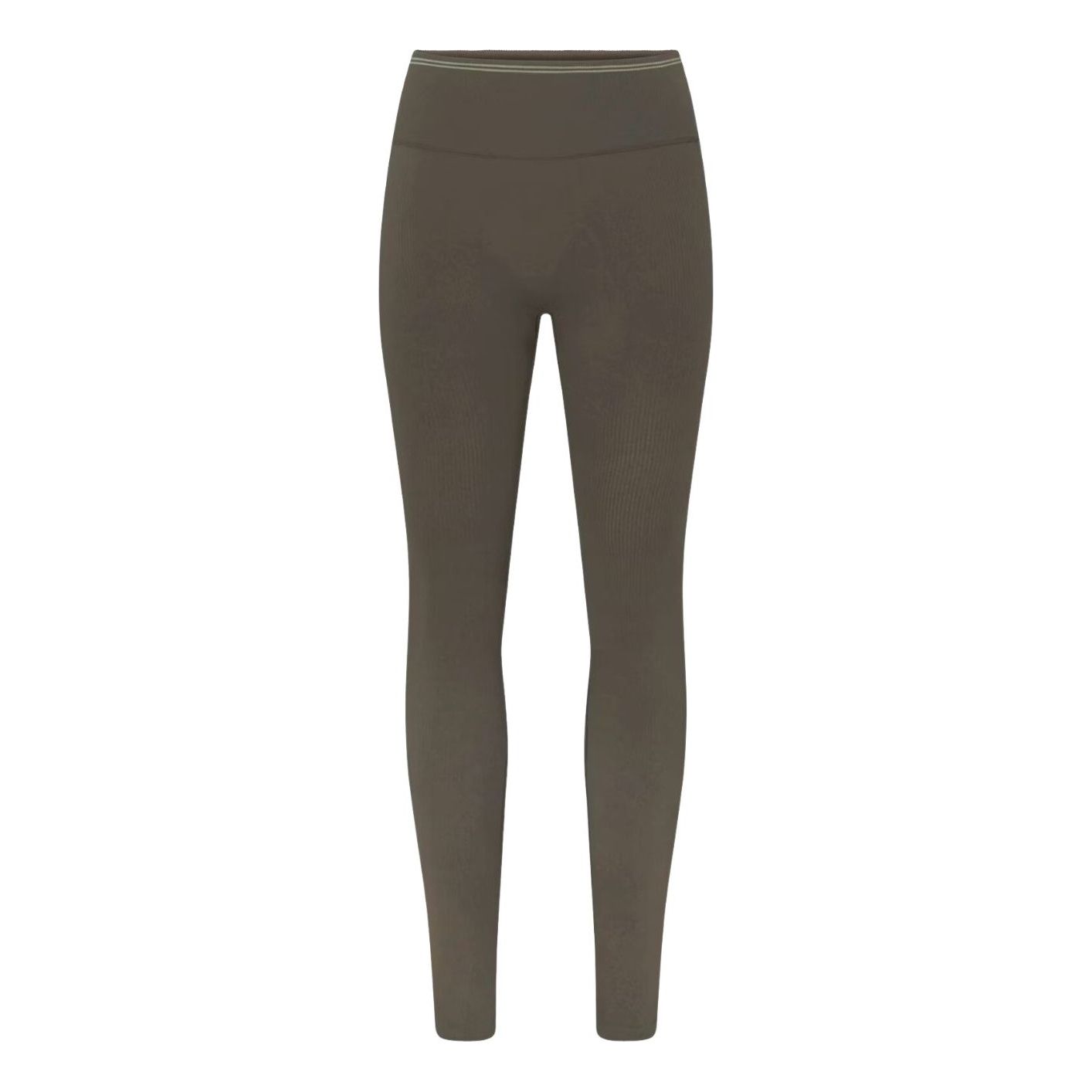 (WMNS) Nike x SKIMS Ребристые бесшовные леггинсы 26 дюймов, цвет «Пыльный дубовый мох»