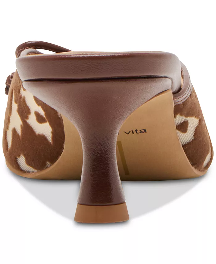 Женские мюли на низком каблуке Cleo Bow Slip-On Dolce Vita, коричневый — фото 3